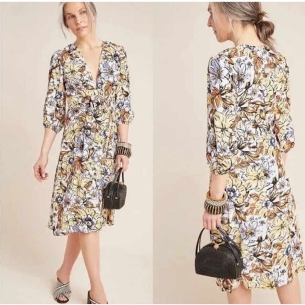 LIKE NEW Faithful the Brand x Anthropologie Chloe Floral Midi Dress